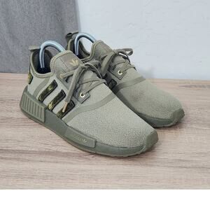 Adidas NMD R1 Orbit Green Velvet Womens Running Sneakers GY1321 Size 7 Shoes